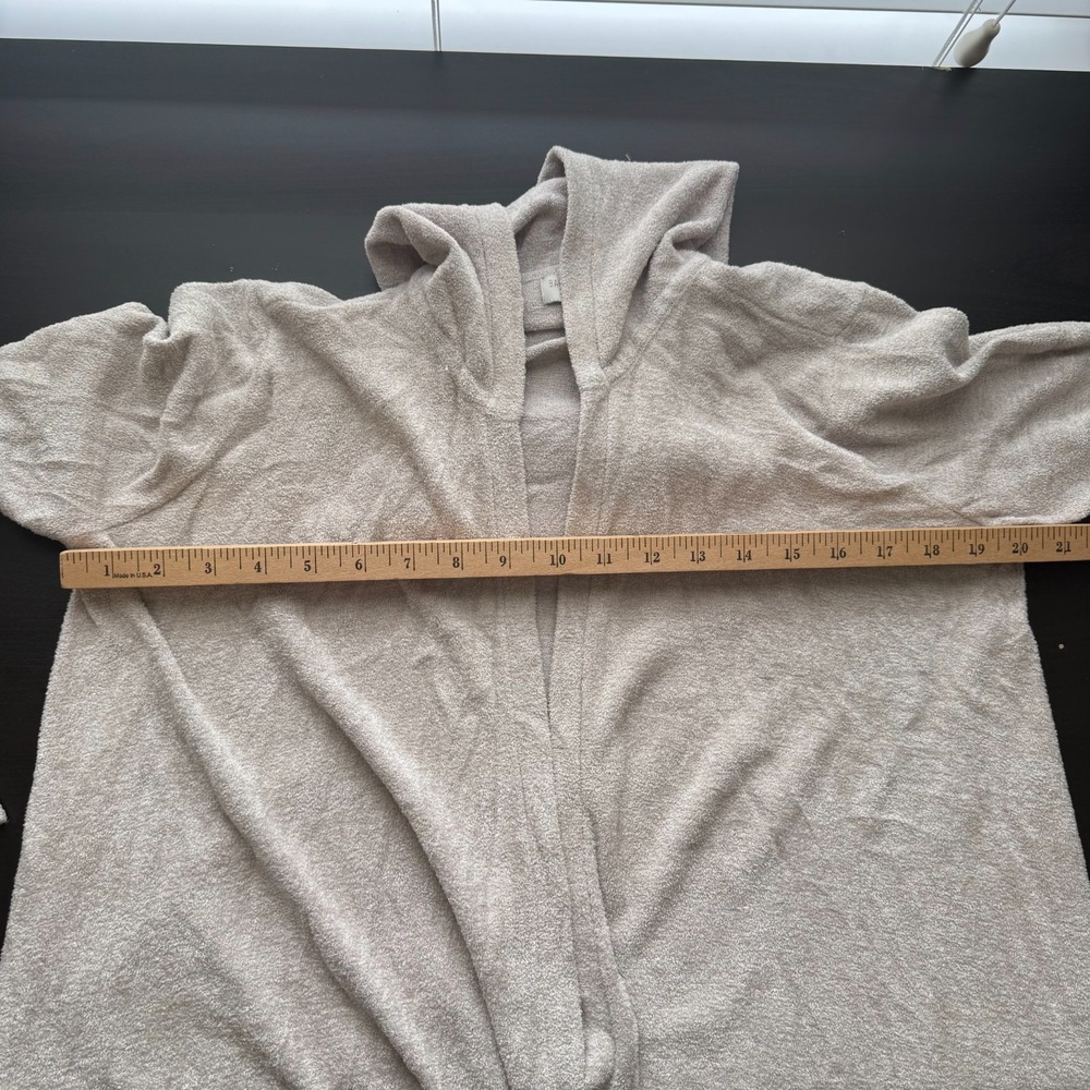 Barefoot Dreams CozyChic Ultra Lite Hooded Cardigan Women's Small Beige‎ Sweater - Picture 8 of 9